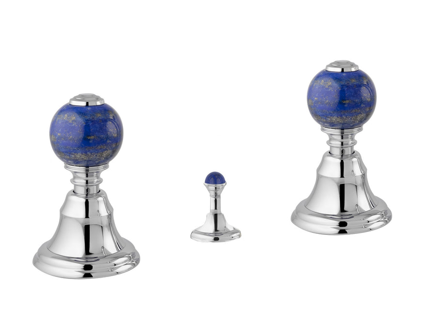 Bronces Mestre Atlantica Precious Three holes bidet set with lapislazuli stone - 037122