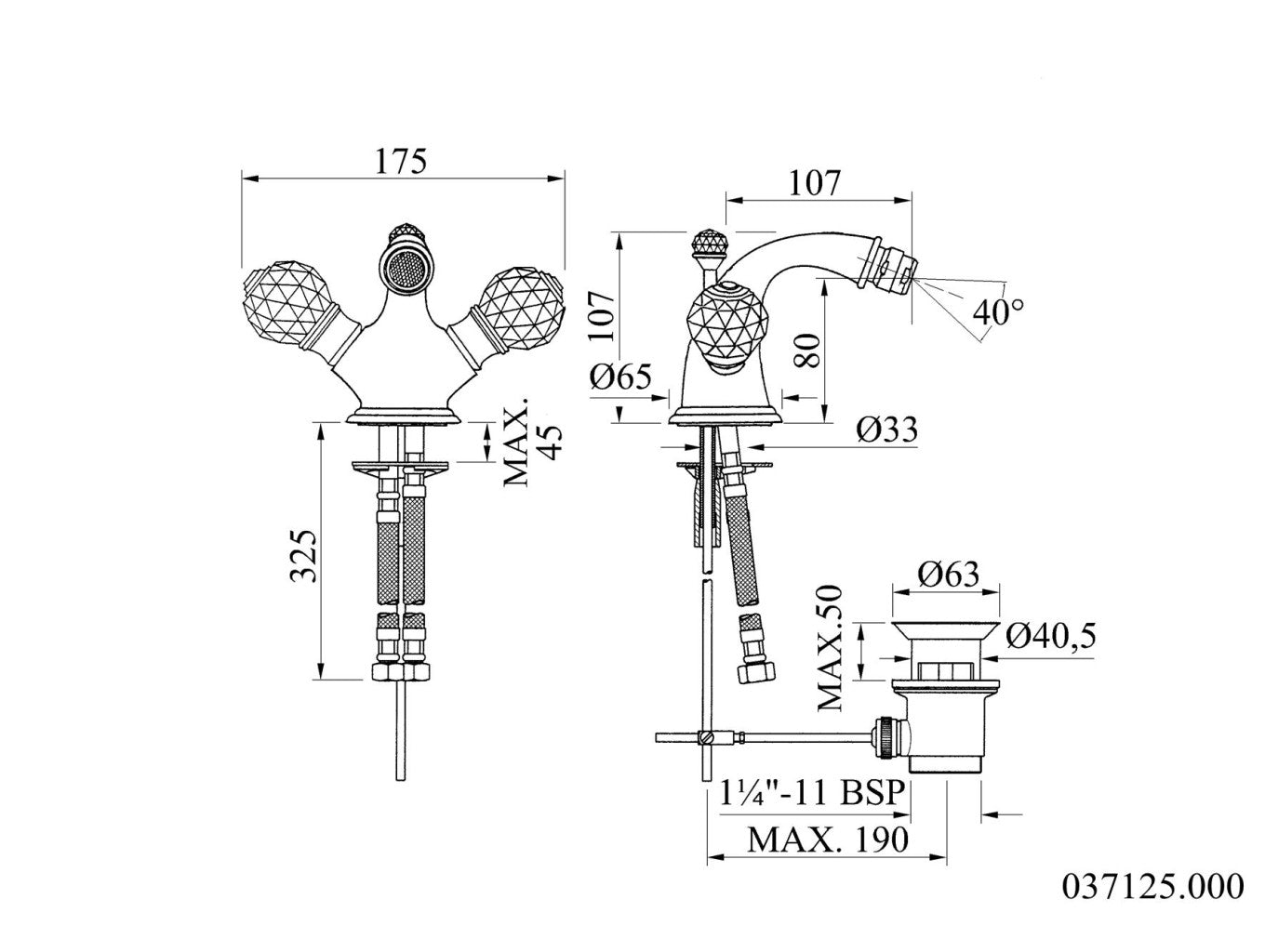 Technical drawing - Bronces Mestre