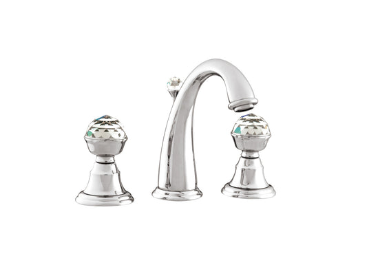 Bronces Mestre Pacifica Three holes basin set with Swarovski crystal - 037201