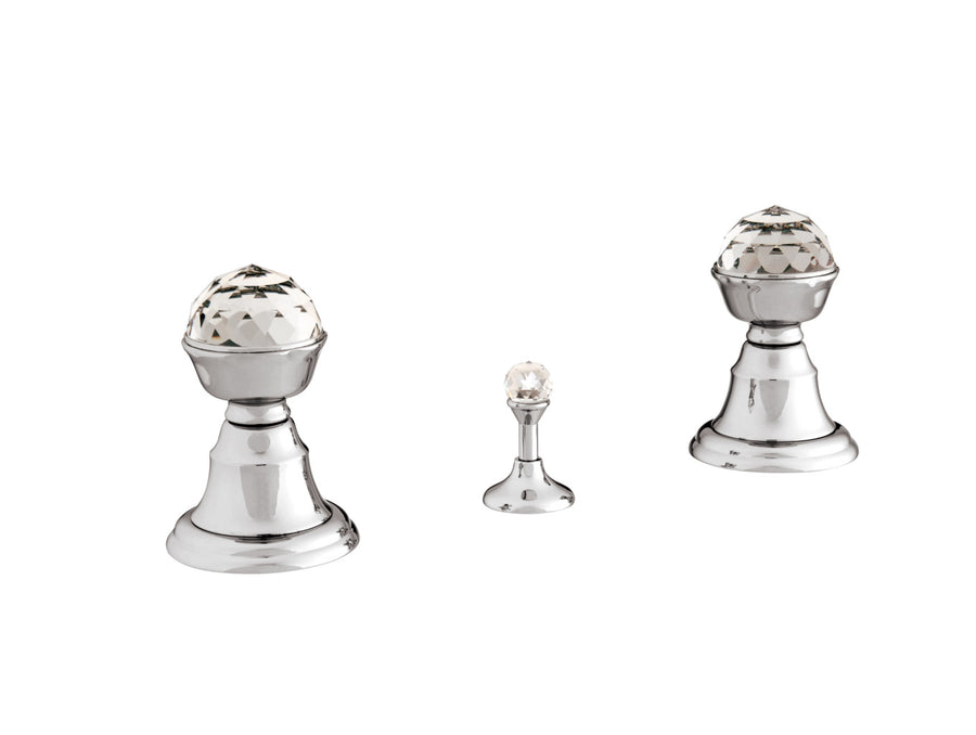 Bronces Mestre Pacifica Three holes bidet set with Swarovski crystal - 037222