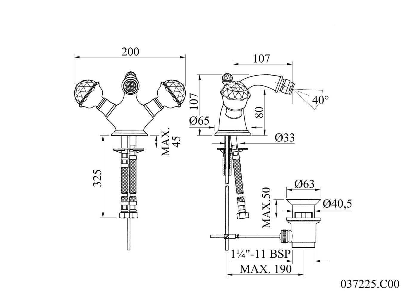 Technical drawing - Bronces Mestre