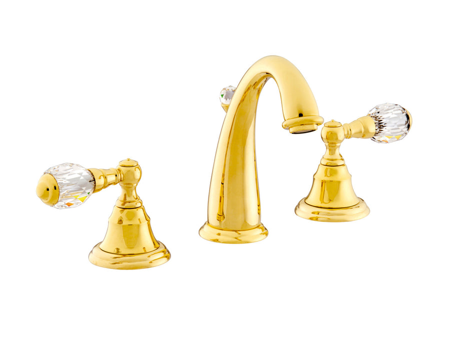Bronces Mestre Pacifica Three holes basin set with Swarovski crystal - 037601