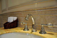 Pacifica Three holes basin set with Swarovski crystal in interior - Bronces Mestre
