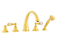 Bronces Mestre Pacifica Five holes bath set with Swarovski crystal - 037616