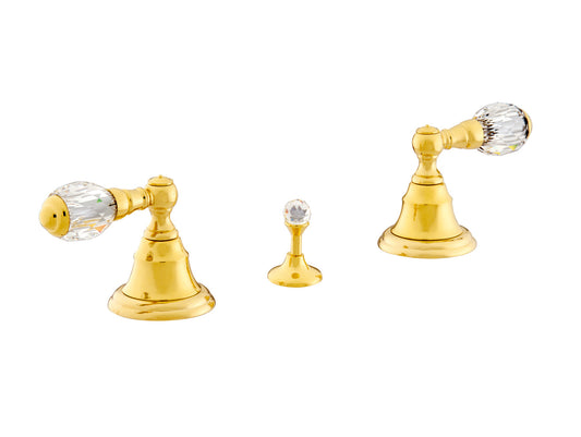 Bronces Mestre Pacifica Three holes bidet set with Swarovski crystal - 037622