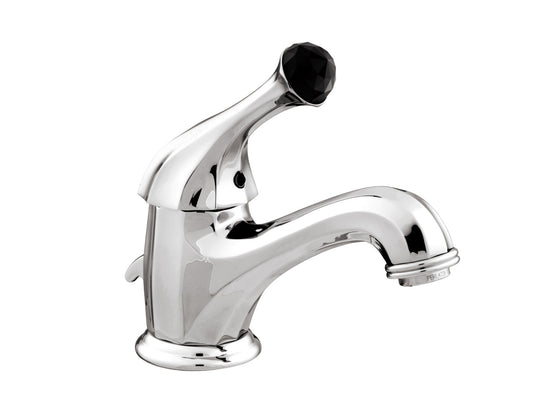 Bronces Mestre Indica Basin Monolever Mixer with Black Swarovski Crystal - 038103 - Bright Chrome