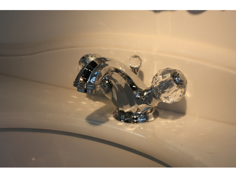 Indica One-Hole Basin Mixer with Swarovski Crystal in interior - Bronces Mestre