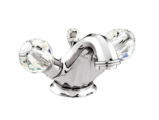 Bronces Mestre Indica One-Hole Basin Mixer with Swarovski Crystal - 038105 - Bright Chrome