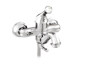 Bronces Mestre Indica Bath Shower Monolever Mixer with Swarovski Crystal - 038112