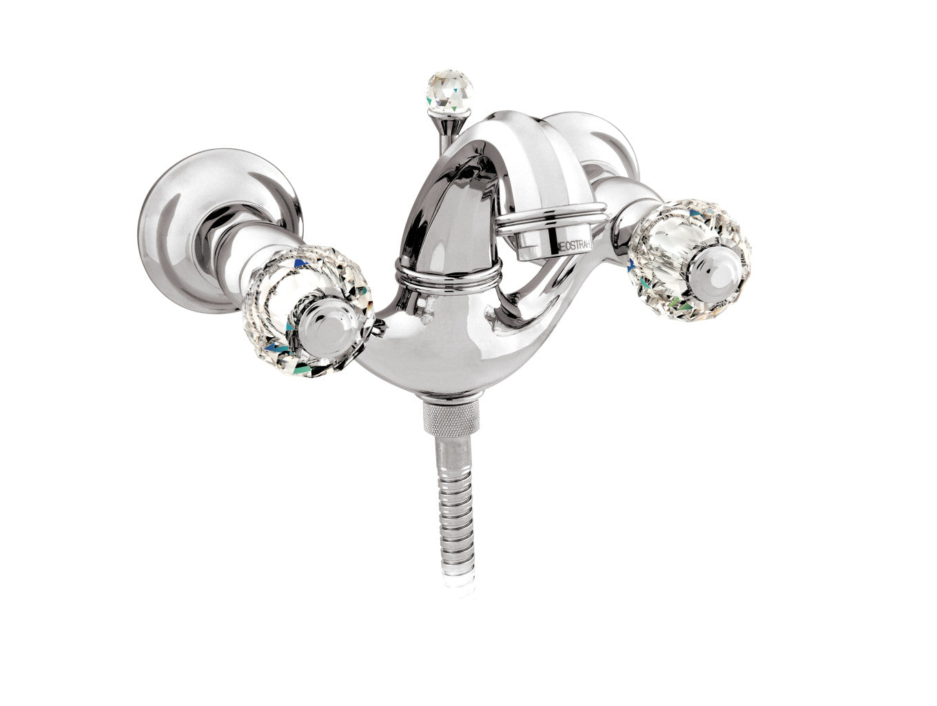 Bronces Mestre Indica Bath Shower Set with Swarovski Crystal - 038118 - Bright Chrome