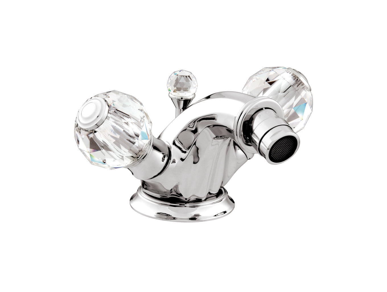 Bronces Mestre Indica One-Hole Bidet Mixer with Swarovski Crystal - 038125 - Bright Chrome