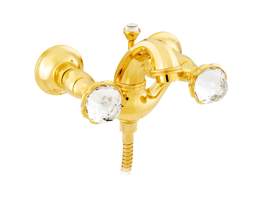 Bronces Mestre Indica Bath Shower Set with Swarovski Crystal - 038218 - Gold 24K