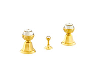 Bronces Mestre Indica Three-Hole Bidet Set with Swarovski Crystal - 038222 - Gold 24K