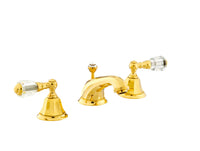 Bronces Mestre Indica Three-Hole Basin Set with Swarovski Crystal - 038601 - Gold 24K