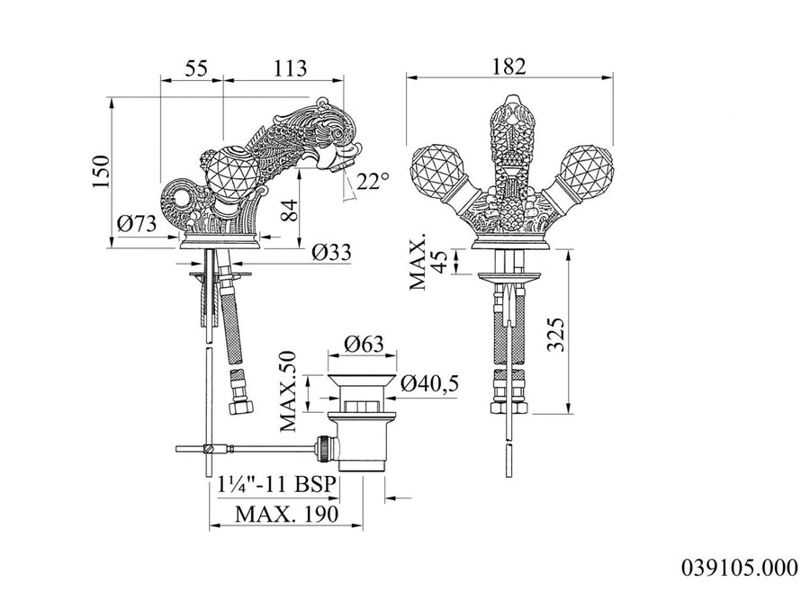 Technical drawing - Bronces Mestre