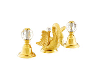 Bronces Mestre Swan Three holes basin set with Swarovski crystal - 039141