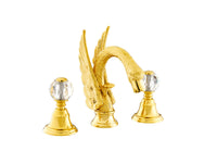 Bronces Mestre Swan Three holes basin set with Swarovski crystal Swan series - 039142