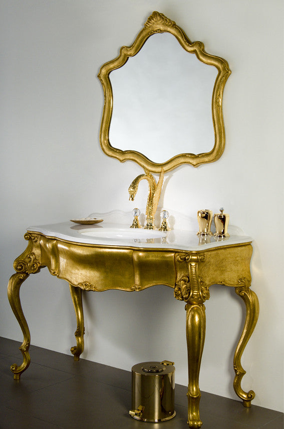 Swan Three holes bath set with Swarovski crystal Swan series in interior - Bronces Mestre