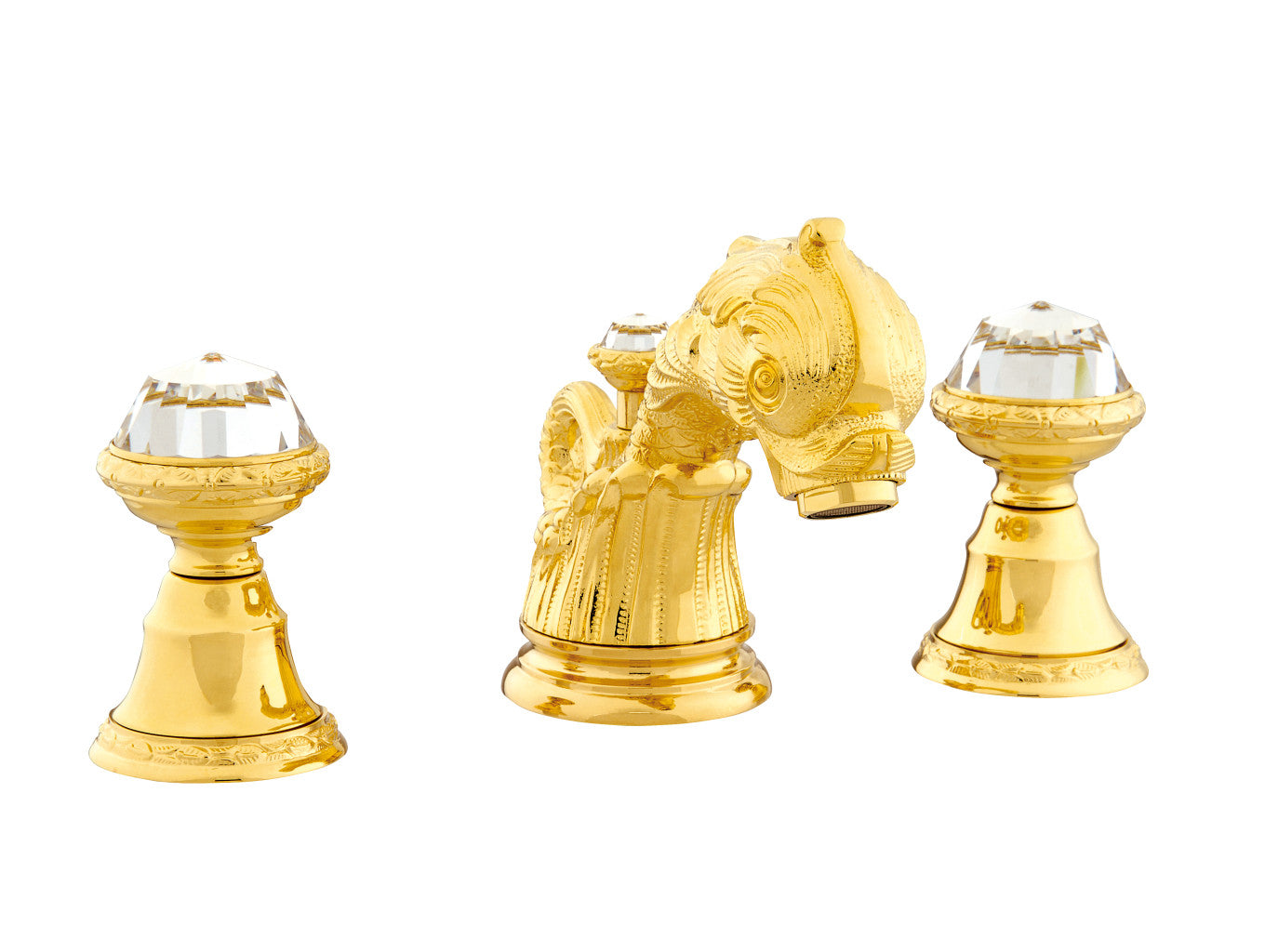 Bronces Mestre Koi Carp Three holes basin set with Swarovski crystal - 039201
