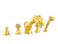 Bronces Mestre Koi Carp Five holes bath set with Swarovski crystal - 039216