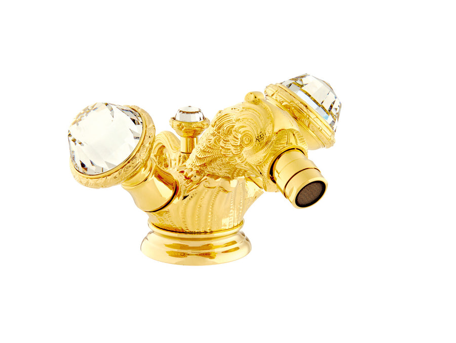 Bronces Mestre Koi Carp One hole bidet mixer with Swarovski crystal - 039225