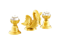Bronces Mestre Swan Three holes basin set with Swarovski crystal Swan series - 039241