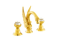 Bronces Mestre Swan Three holes basin set with Swarovski crystal Swan series - 039242