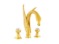 Bronces Mestre Swan Three holes basin set with Swarovski crystal Swan series - 039251