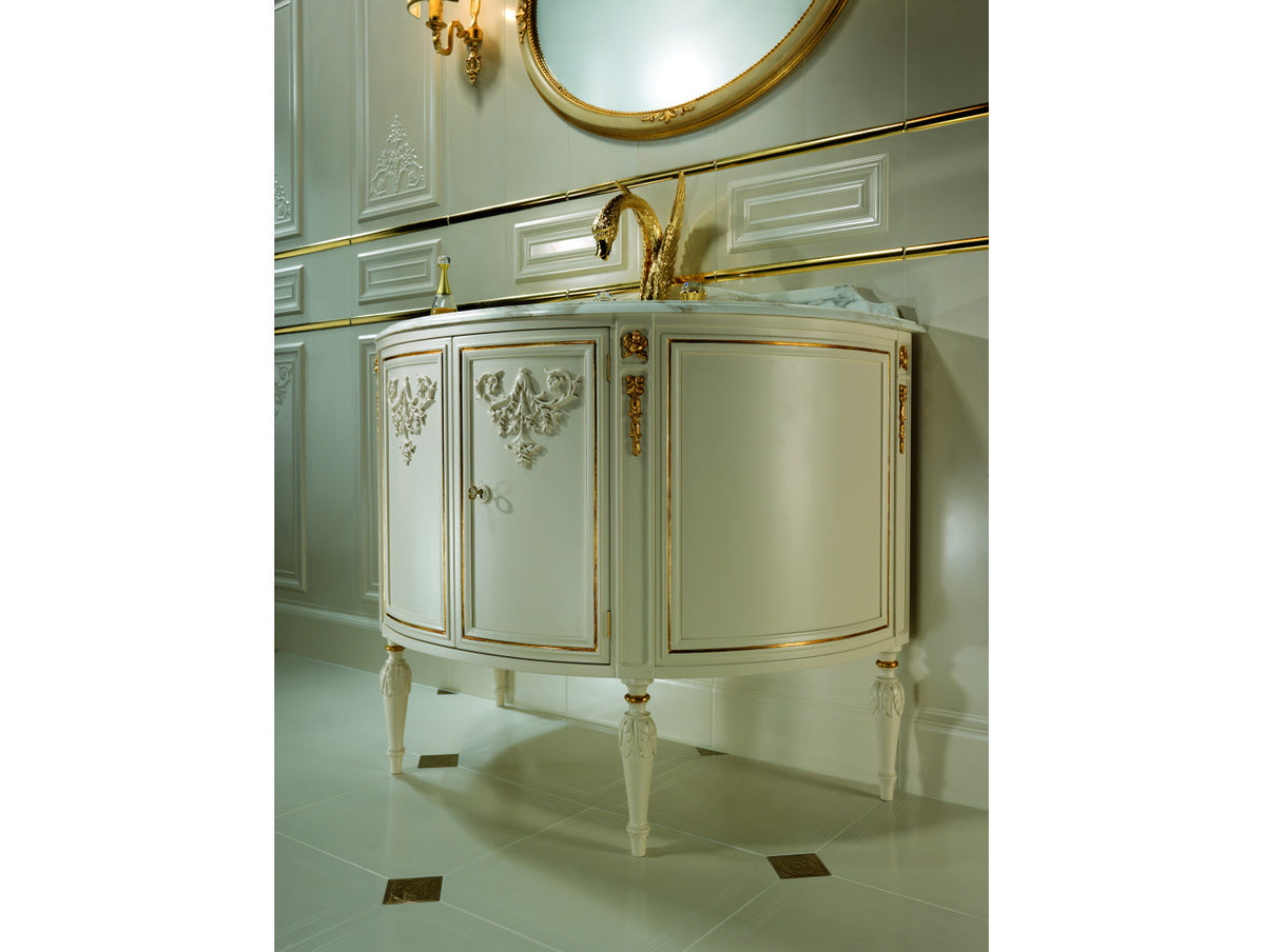 Swan Three holes bath set with Swarovski crystal Swan series in interior - Bronces Mestre