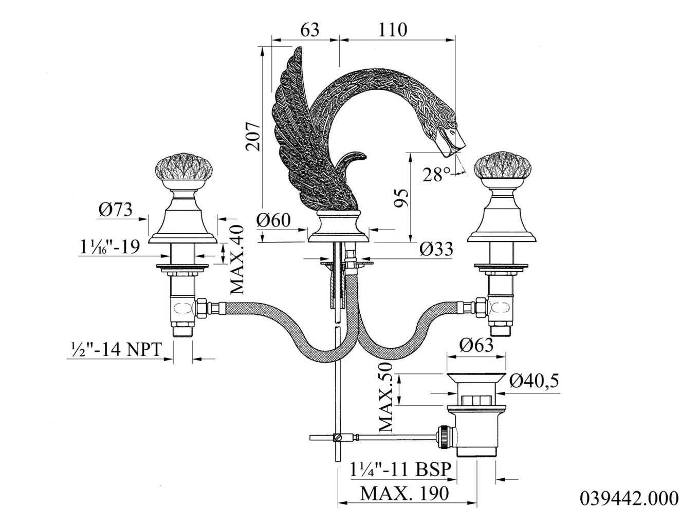 Technical drawing - Bronces Mestre