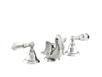 Bronces Mestre Swan Three holes basin set with Swarovski crystal - 039641