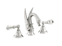 Bronces Mestre Swan Three holes basin set with Swarovski crystal - 039642