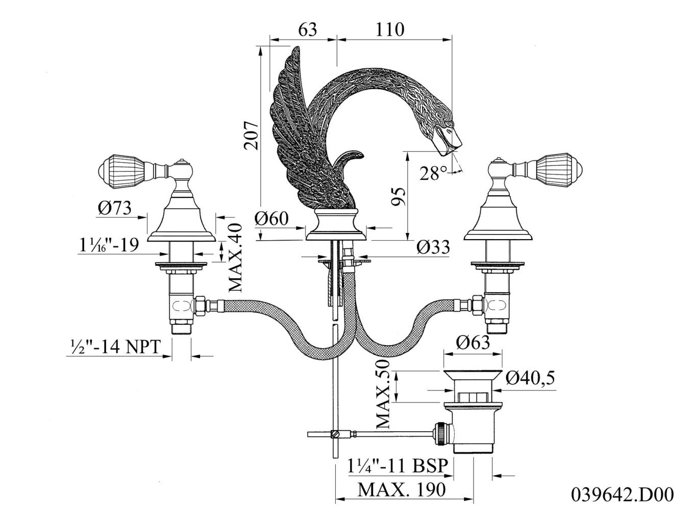 Technical drawing - Bronces Mestre