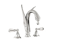 Bronces Mestre Swan Three holes bath set with Swarovski crystal Swan series - 039654