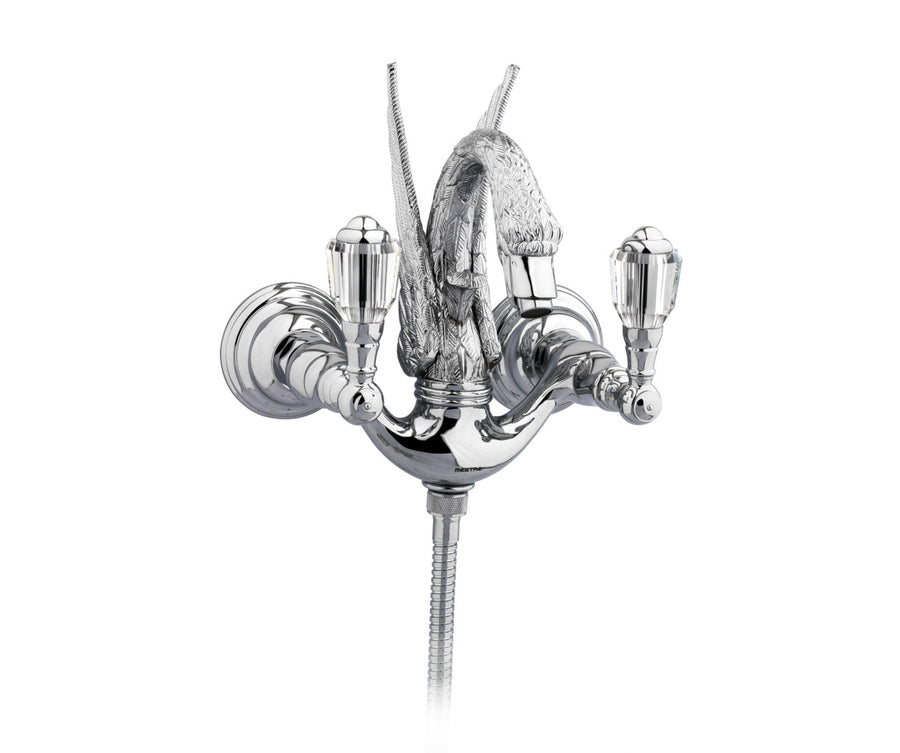 Bronces Mestre Swan Bath shower set with Swarovski crystal - 039658