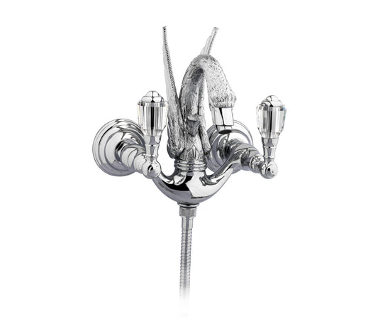 Bronces Mestre Swan Bath shower set with Swarovski crystal - 039658