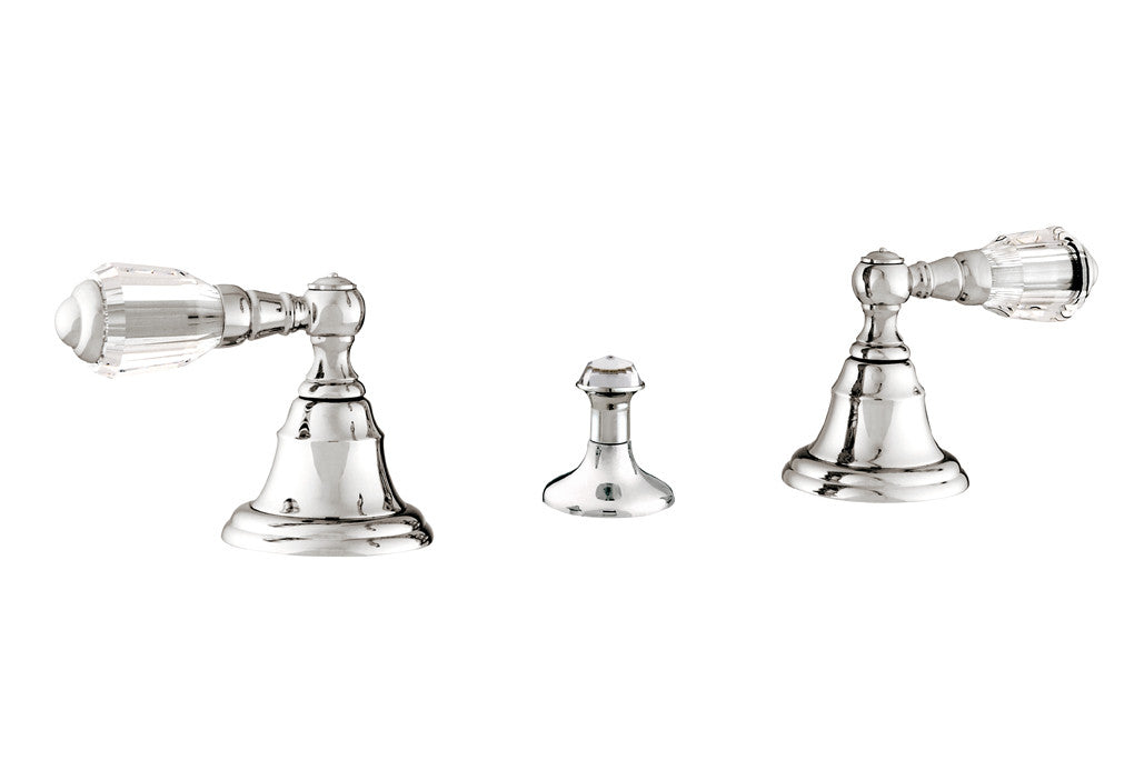 Bronces Mestre Swan Three holes bidet set with Swarovski crystal - 039662