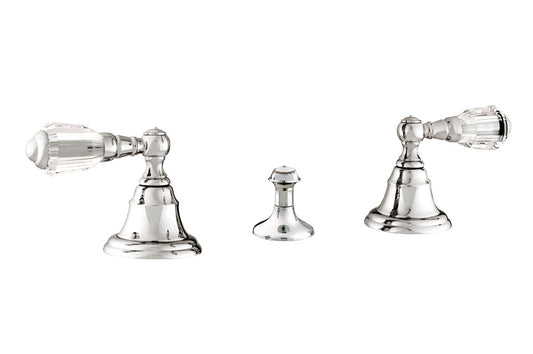 Bronces Mestre Swan Three holes bidet set with Swarovski crystal - 039662