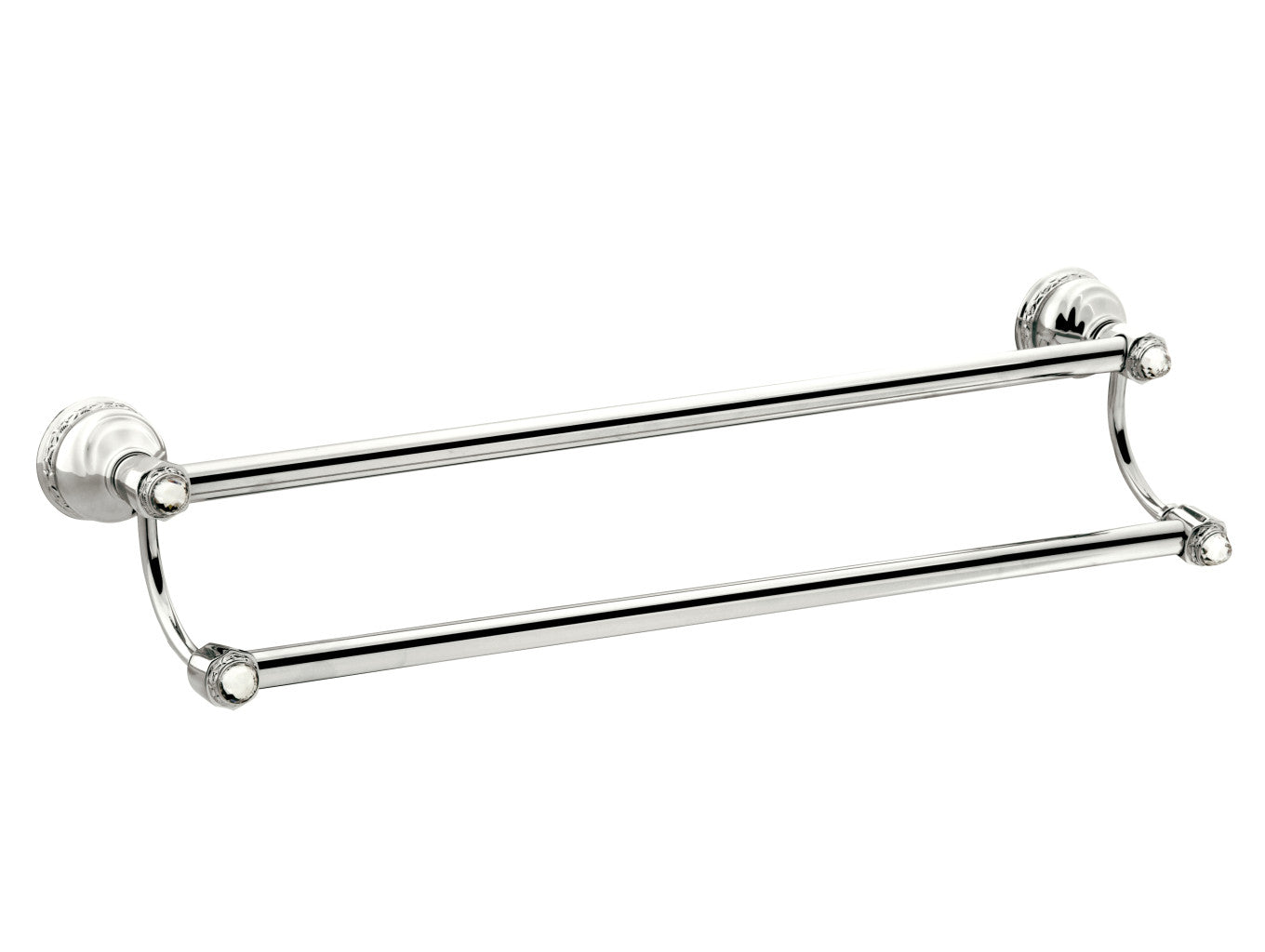 Bronces Mestre Austral Double towel rail 600mm with Swarovski crystal - 041079-S00