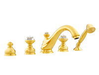 Bronces Mestre Austral Five holes bath set with Swarovski crystal - 041216