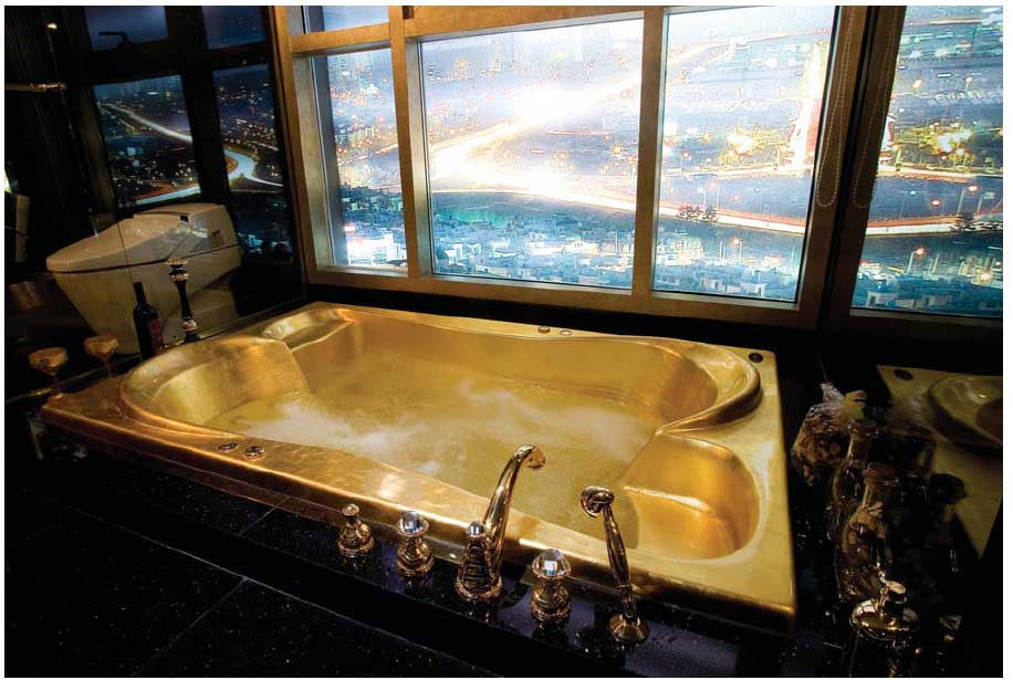 Austral Five holes bath set with Swarovski crystal in interior - Bronces Mestre