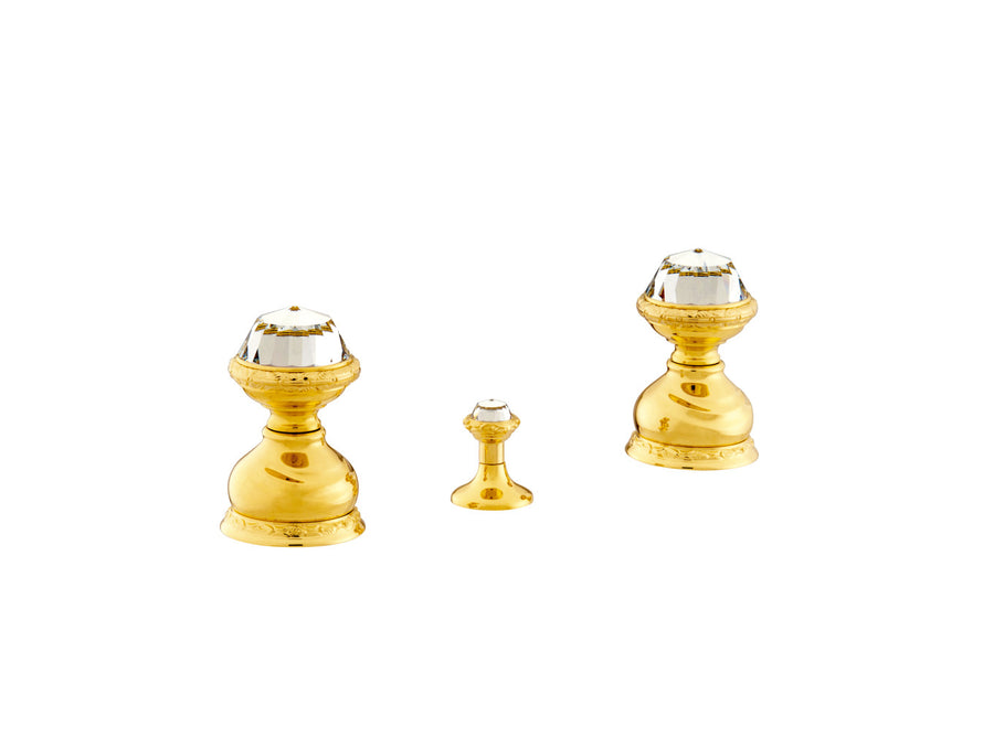 Bronces Mestre Austral Three holes bidet set with Swarovski crystal - 041222