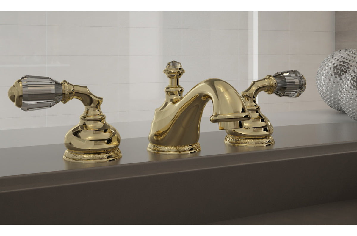 Austral Three holes basin set with Swarovski crystal in interior - Bronces Mestre