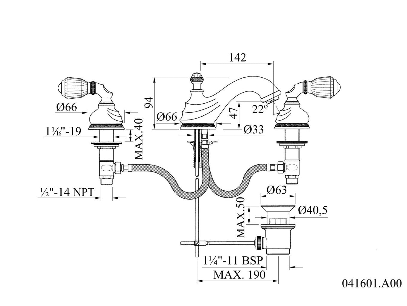 Technical drawing - Bronces Mestre