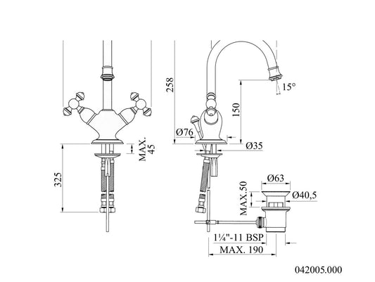 Technical drawing - Bronces Mestre