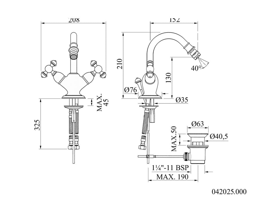 Technical drawing - Bronces Mestre