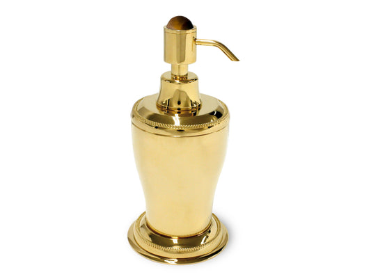 Bronces Mestre Atlantica Precious Soap dispenser with tiger eye stone and pearls decoration - 046086-BTG