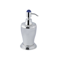 Bronces Mestre Atlantica Precious Soap dispenser with lapislazuli stone and laurel decoration - 046086-CLP