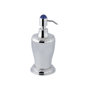 Bronces Mestre Atlantica Precious Soap dispenser with lapislazuli stone and laurel decoration - 046086-CLP