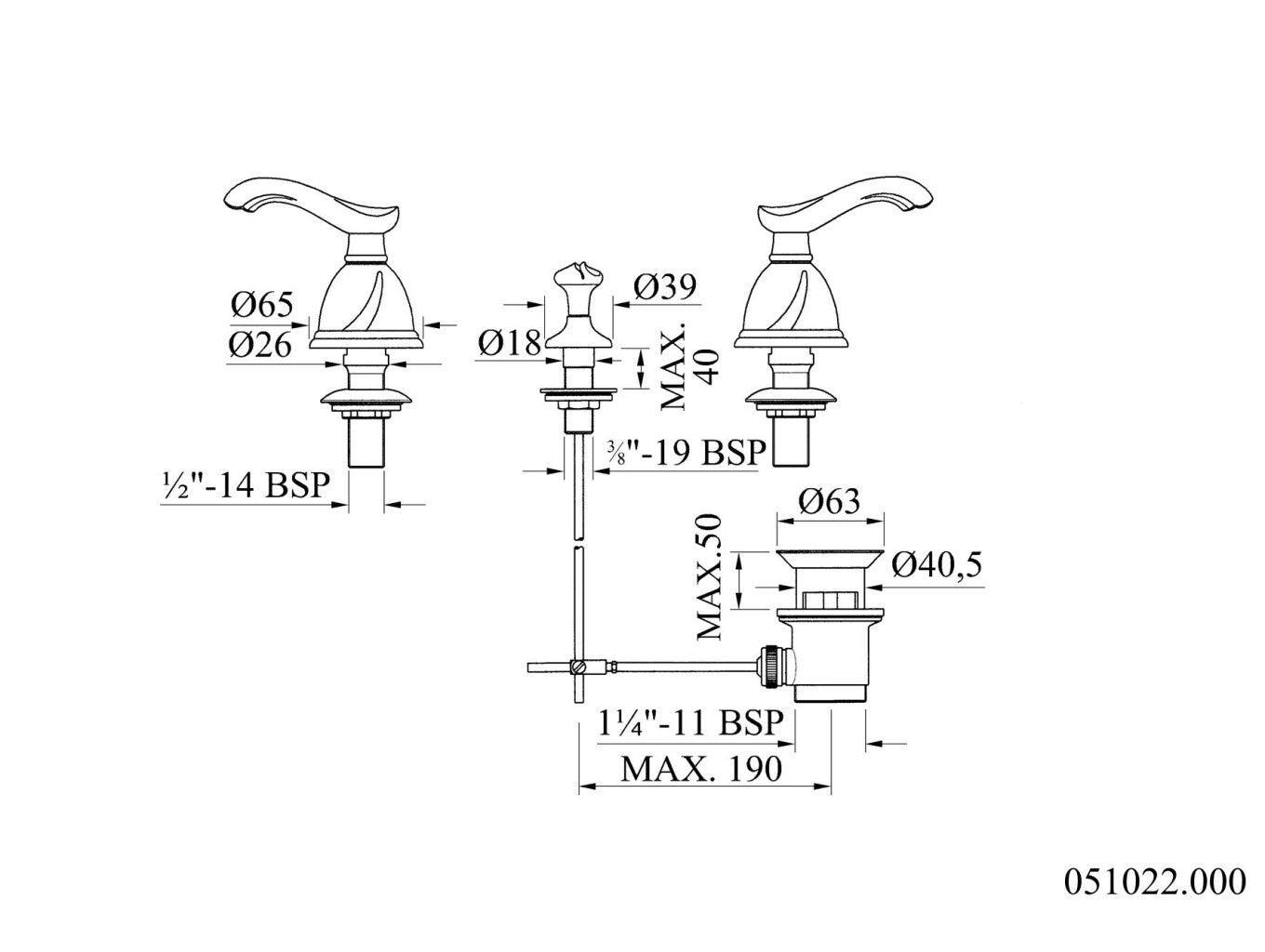 Technical drawing - Bronces Mestre